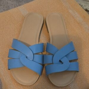 LOFT Blue Knot Slide Sandals